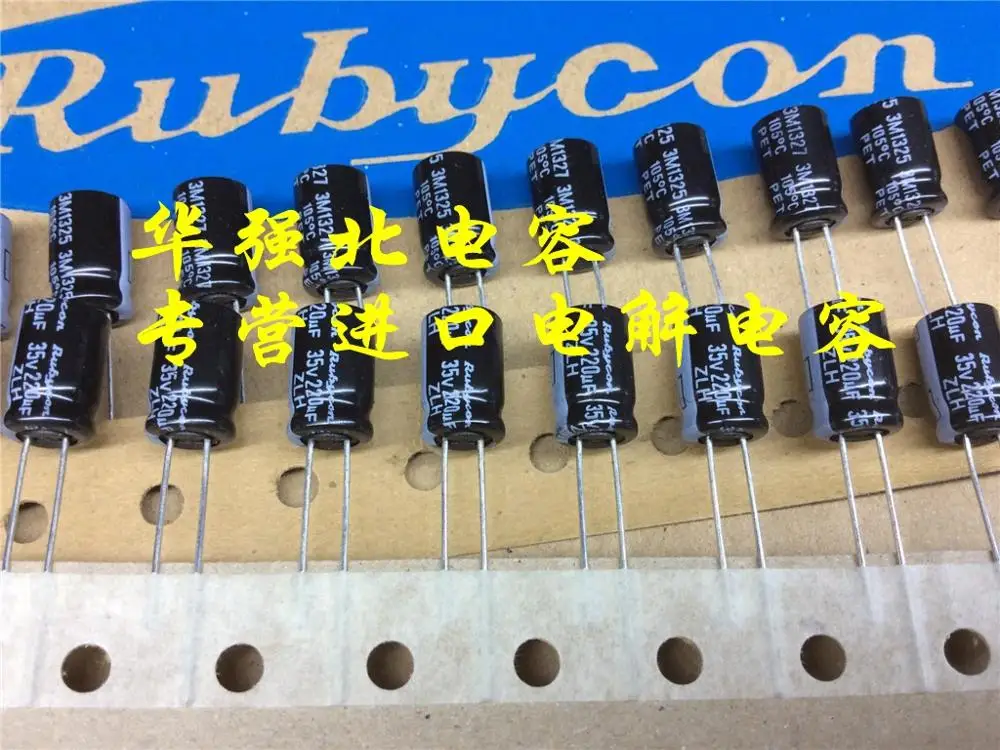 2021 10 шт. японский Rubycon 35V220UF 8X11.5 ZLH долгий срок службы 105 градусов электролитические