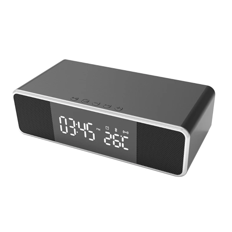 Digital Clock and Wireless Charger (with Bluetooth Speaker) Desktop Alarm Clock for iPhone Compatible with Samsung
Digital Clock and Wireless Charger (with Bluetooth Speaker) Desktop Alarm Clock for iPhone Compatible with Samsung