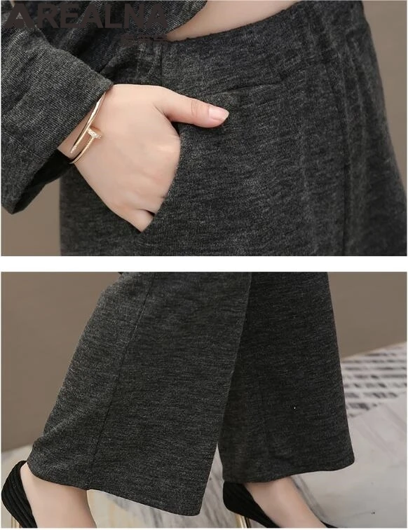 women two piece outfits knit Sets Tracksuit Autumn Fashion Bat sleeve Pullovers+ Wide Leg Pants sweatsuit 2 piece set women 5xl
women two piece outfits knit Sets Tracksuit Autumn Fashion Bat sleeve Pullovers+ Wide Leg Pants sweatsuit 2 piece set women 5xl