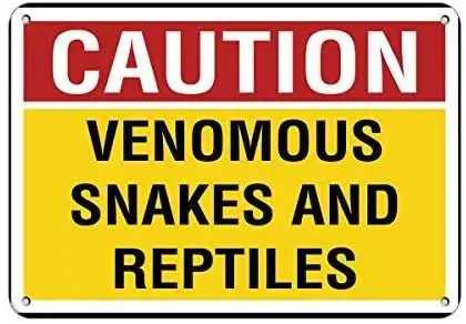 Funny Sarcastic Metal Tin Sign Man Cave Bar Decor 12 x 8 Inches Caution Venomous Snakes and Reptiles Campground Signs Signs
Funny Sarcastic Metal Tin Sign Man Cave Bar Decor 12 x 8 Inches Caution Venomous Snakes and Reptiles Campground Signs Signs