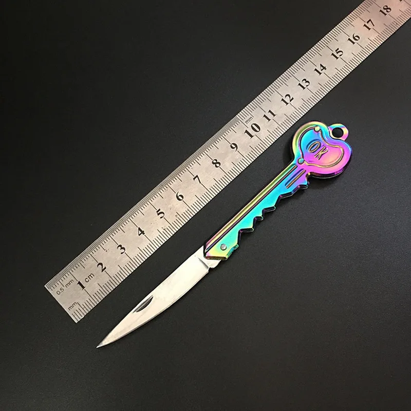 Брелок для ключей в форме мини-нож виде ключа складной карманный