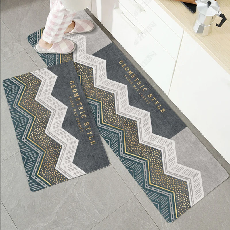 

Kichen Carpets Mat Non-slip Water Absorption Bath Carpet Mats Area Rugs Living Room Balcony Printed Entrance Doormat Floor Mat