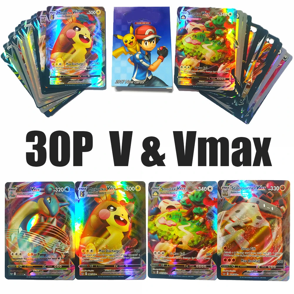 30PCS Pokemon V VMAX Shining Cards English TAKARA TOMY Trading Battle Game Card Collection Booster Box Kids Children Toys Gift
30PCS Pokemon V VMAX Shining Cards English TAKARA TOMY Trading Battle Game Card Collection Booster Box Kids Children Toys Gift