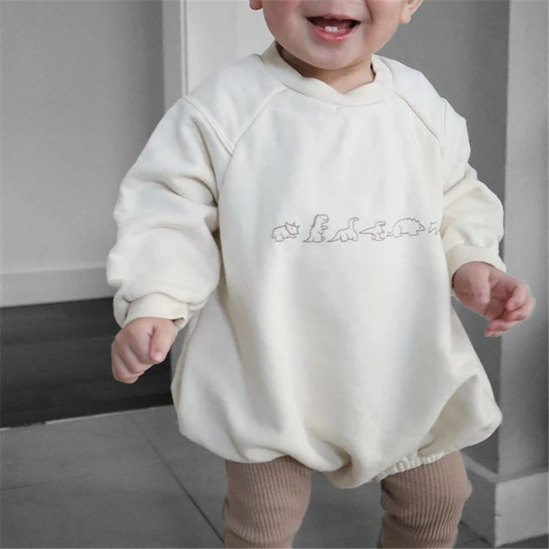 Newborn Infant Baby Girls Boys Romper Long Sleeve Round Neck Letters Print Crotch Buttons Loose Fall Winter Bodysuit Tops
Newborn Infant Baby Girls Boys Romper Long Sleeve Round Neck Letters Print Crotch Buttons Loose Fall Winter Bodysuit Tops