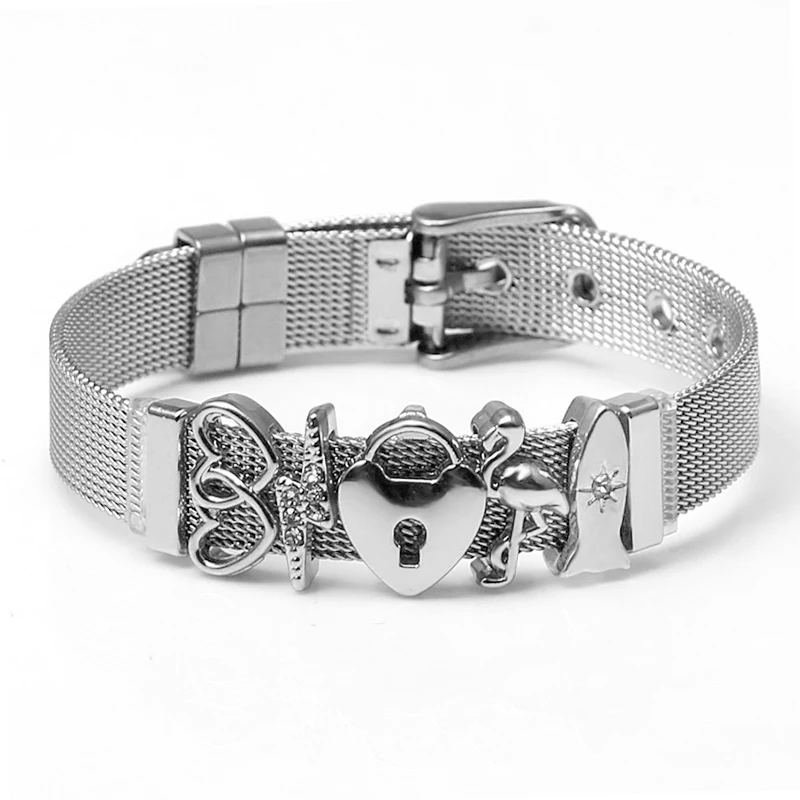 DINGLLY Hot 10mm Mesh Bracelets For Women Men Cat Lucky Charm Stainless Steel Belt Heart Beaded Bracelet Bangle Friend Jewelry
DINGLLY Hot 10mm Mesh Bracelets For Women Men Cat Lucky Charm Stainless Steel Belt Heart Beaded Bracelet Bangle Friend Jewelry