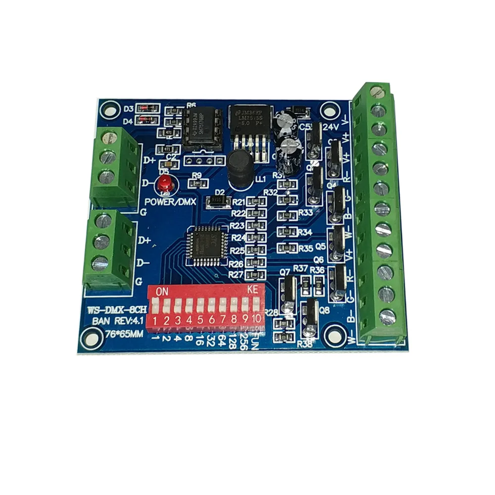 Простой 8CH RGBW dmx512 декодер 2 группы выход DC5V 24V светодиодный светильник модуль|dmx512
