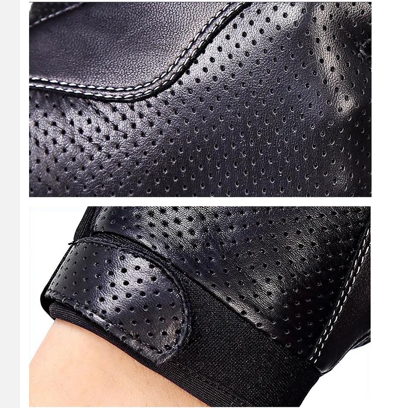 Spring Men Leather Driving Gloves Black Antiskid Fingerless Mittens Sheepskin Tactical Gloves Outdoor Fitness Dance Glove AGC005
Spring Men Leather Driving Gloves Black Antiskid Fingerless Mittens Sheepskin Tactical Gloves Outdoor Fitness Dance Glove AGC005