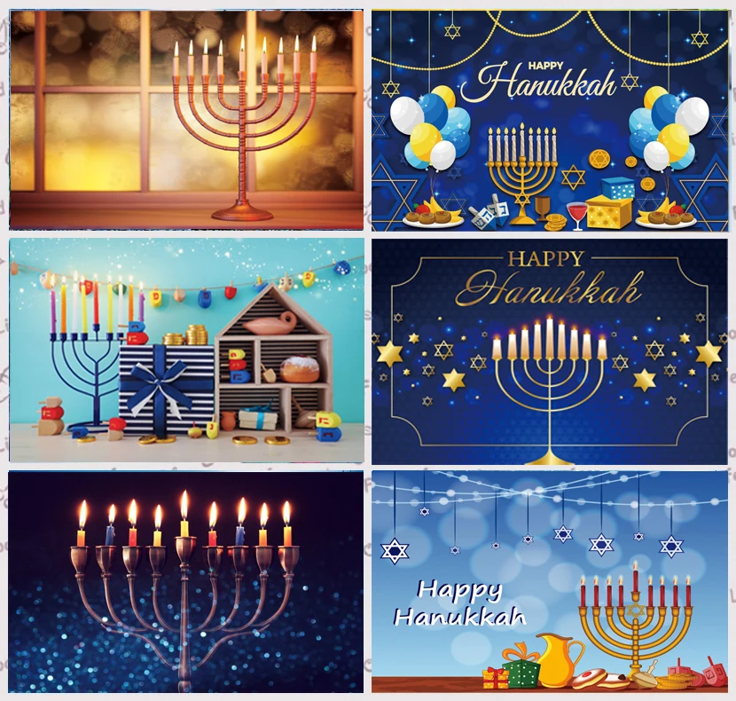 Happy Hanukkah Backdrop Chanukah Jewish Festivals New Year Colorful Candlestick Photography Background Photo Studio Prop Banner
Happy Hanukkah Backdrop Chanukah Jewish Festivals New Year Colorful Candlestick Photography Background Photo Studio Prop Banner