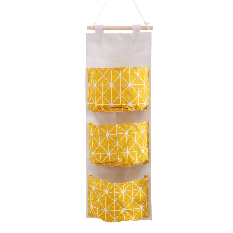 Cotton and Linen Hanging Bag 3 Pockets Fabric Wall Hanging Bag Dormitory Sundries Storage Nordic Style Waterproof Bag
Cotton and Linen Hanging Bag 3 Pockets Fabric Wall Hanging Bag Dormitory Sundries Storage Nordic Style Waterproof Bag