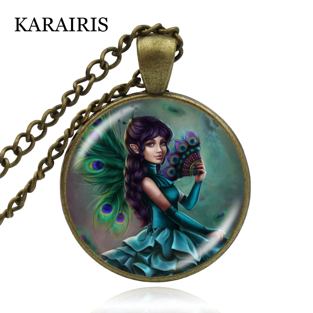 KARAIRIS 2020 Children's Pendant Ladies Jewelry Necklace Round Fairy Peacock Princess Necklaces Handmade Artwork Sweater Chain
KARAIRIS 2020 Children's Pendant Ladies Jewelry Necklace Round Fairy Peacock Princess Necklaces Handmade Artwork Sweater Chain