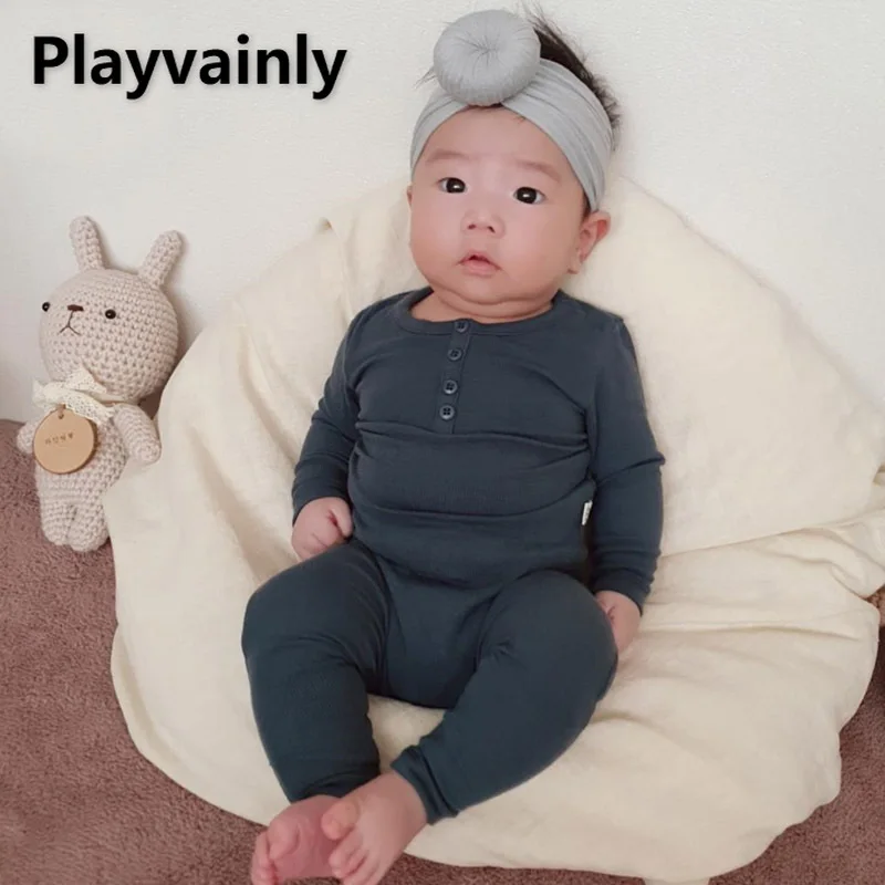 2021 Korean Style New Autumn Kids Boys Girls 2-pcs Sets Long Sleeves Solid Color Pullover Bodysuit+Pants Children Clothes E1067
2021 Korean Style New Autumn Kids Boys Girls 2-pcs Sets Long Sleeves Solid Color Pullover Bodysuit+Pants Children Clothes E1067