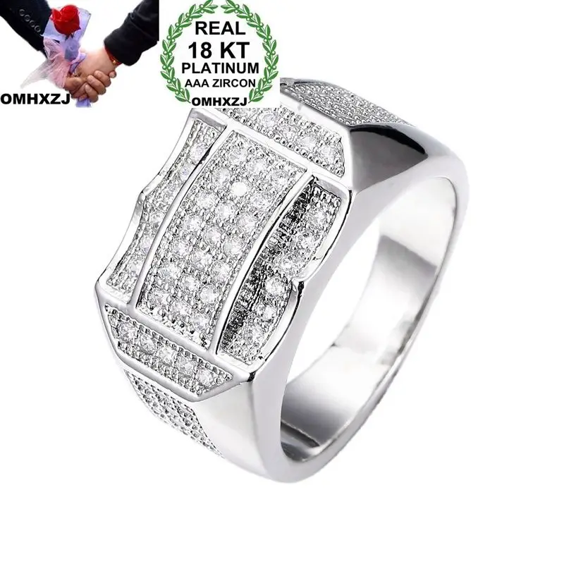 OMHXZJ Wholesale European Fashion Man Party Wedding Gift Luxury Square White AAA Zircon 18KT White Gold Rose Gold Ring RR462
OMHXZJ Wholesale European Fashion Man Party Wedding Gift Luxury Square White AAA Zircon 18KT White Gold Rose Gold Ring RR462