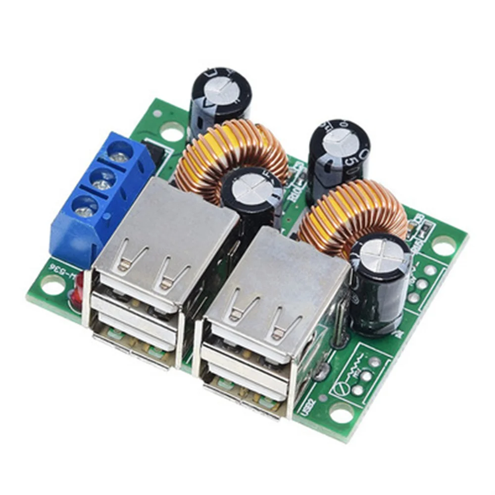 Понижающий модуль платы преобразователя питания с 4 USB-портами, модуль постоянного тока 12 В, 24 В, от 40 В до 5 В, 5 А для MP3, MP4, телефона, автомобиль...
Понижающий модуль платы преобразователя питания с 4 USB-портами, модуль постоянного тока 12 В, 24 В, от 40 В до 5 В, 5 А для MP3, MP4, телефона, автомобиль...