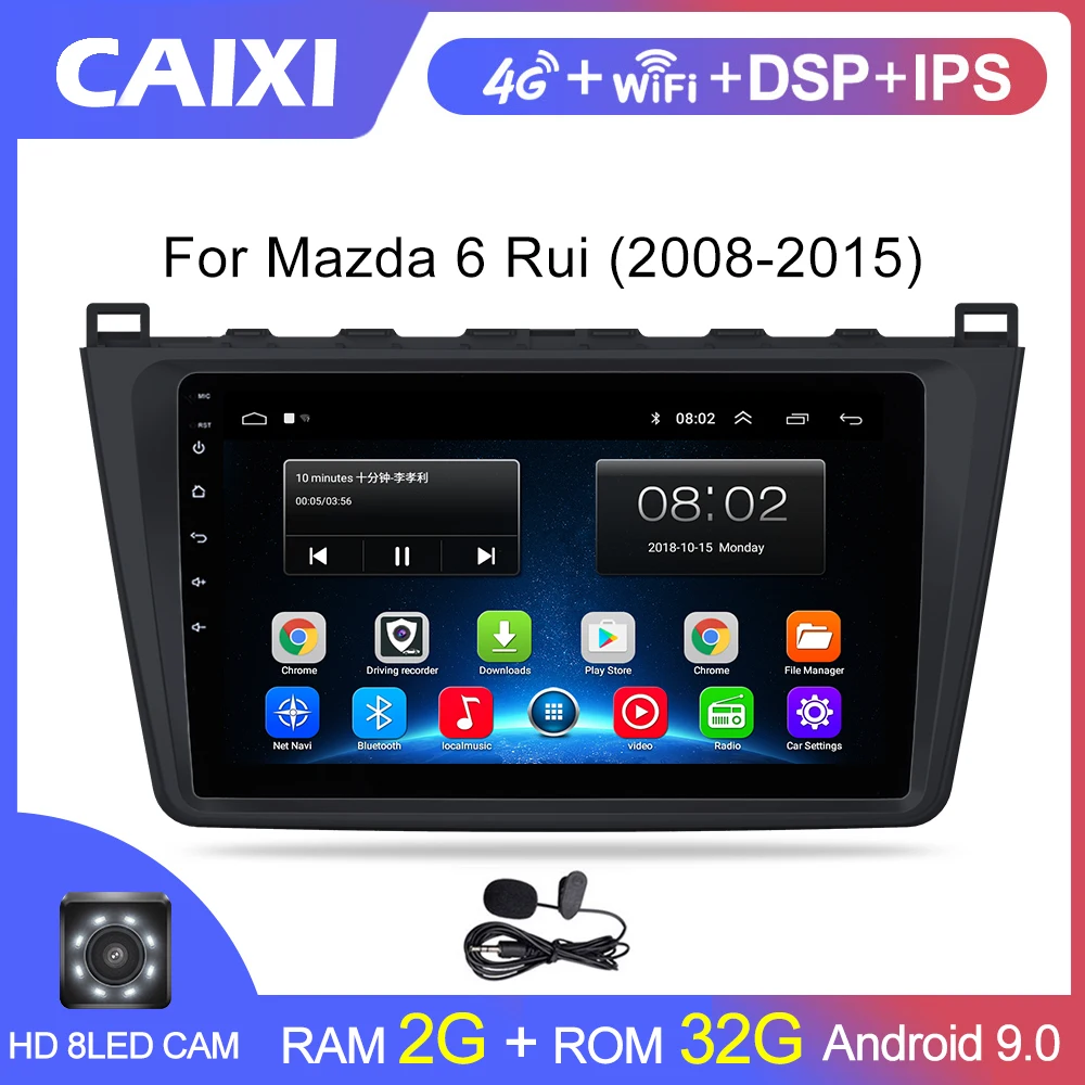 CAIXI 2din Android 2007 Авторадио автомобильный радиоприемник мультимедийный плеер для Mazda