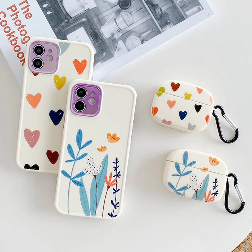 For Apple Airpods 1 2 Heart Flowers Earphone Case For AirPods Pro Soft TPU Bumper Cover Shell Headset Accessories for Air Pods 3
For Apple Airpods 1 2 Heart Flowers Earphone Case For AirPods Pro Soft TPU Bumper Cover Shell Headset Accessories for Air Pods 3