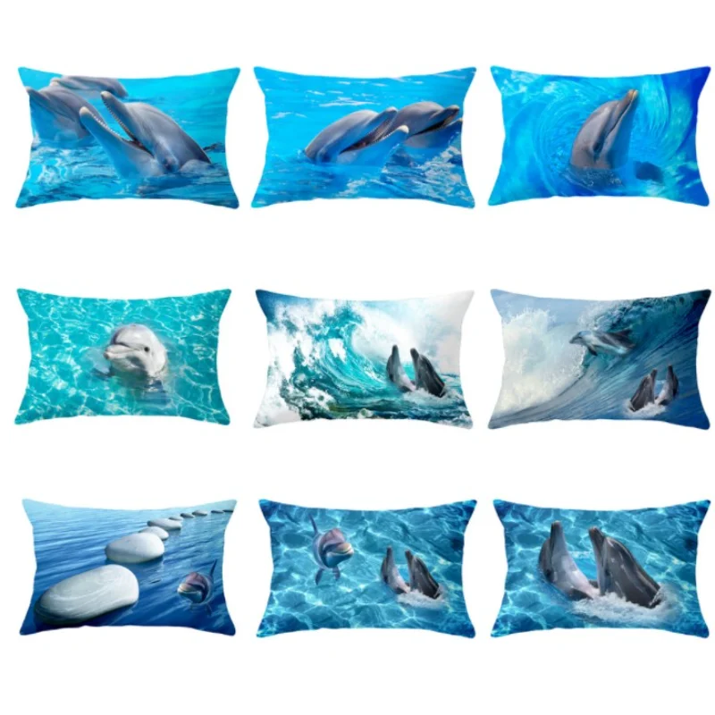 Sea animal dolphin pillowcase sofa bed cushion durable and soft suitable for car cafe office decoration 50*75cm
Sea animal dolphin pillowcase sofa bed cushion durable and soft suitable for car cafe office decoration 50*75cm