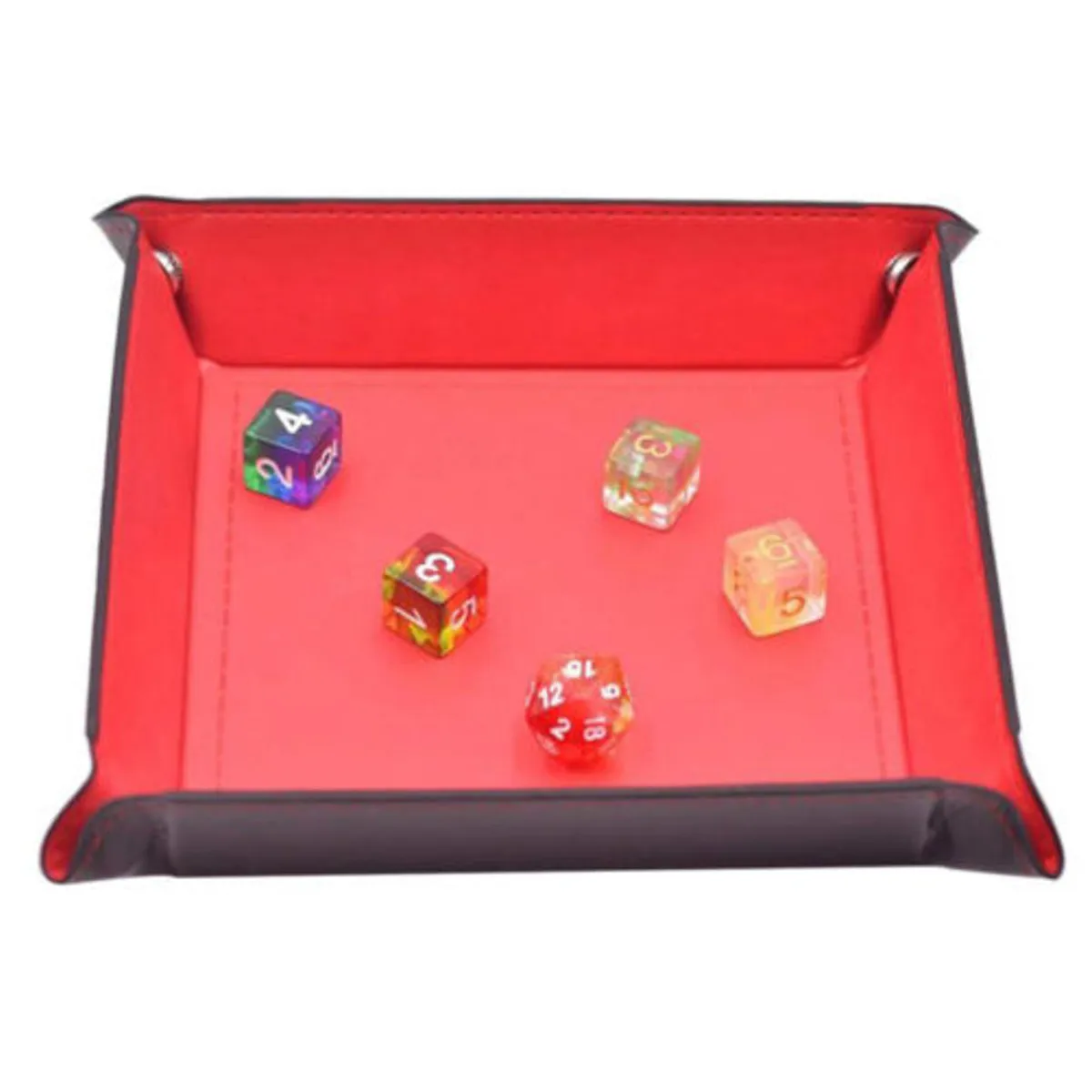 1Pc PU Leather Folding Square Dice Tray Dice Plate Box Board For RPG Games Bar Club Dice Storage Tray Square High Quality
1Pc PU Leather Folding Square Dice Tray Dice Plate Box Board For RPG Games Bar Club Dice Storage Tray Square High Quality