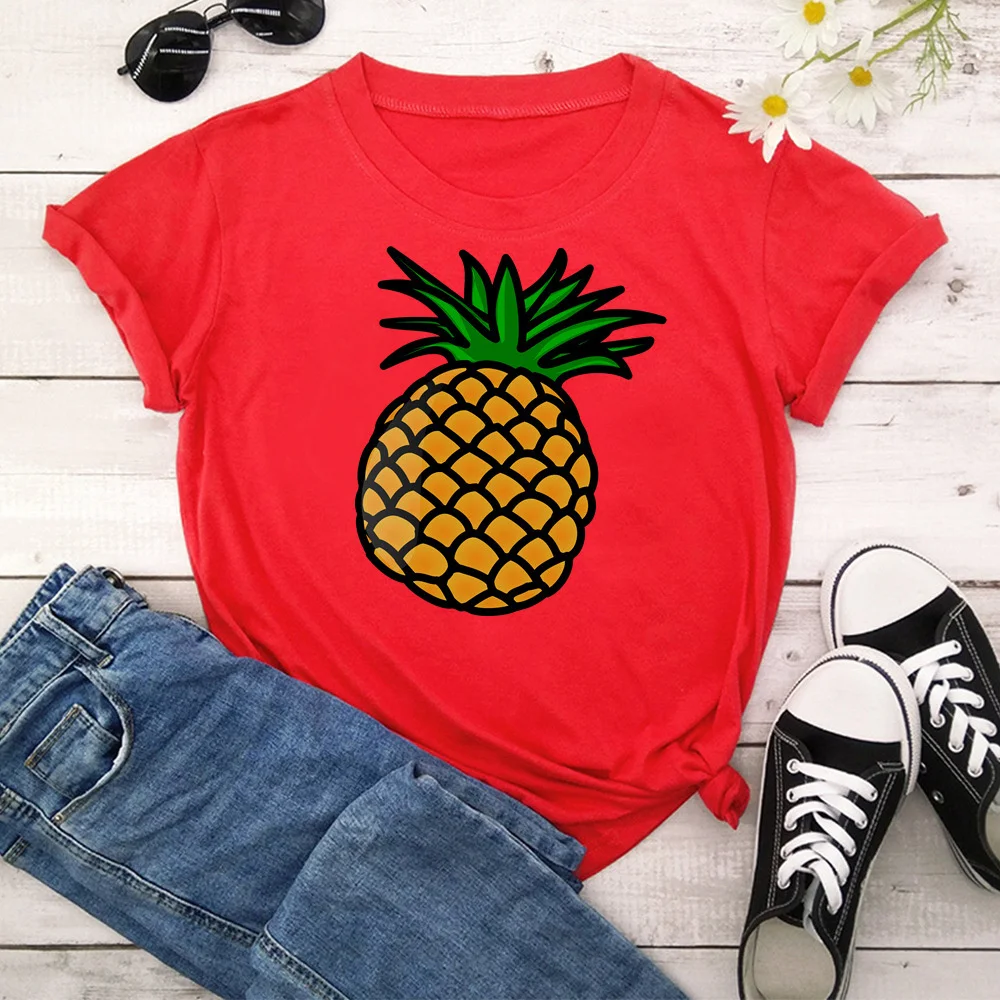Pineapple Print T Shirt Women Short Sleeve O Neck Loose Tshirt Summer Women Causal Tee Shirt Tops TX8204
Pineapple Print T Shirt Women Short Sleeve O Neck Loose Tshirt Summer Women Causal Tee Shirt Tops TX8204