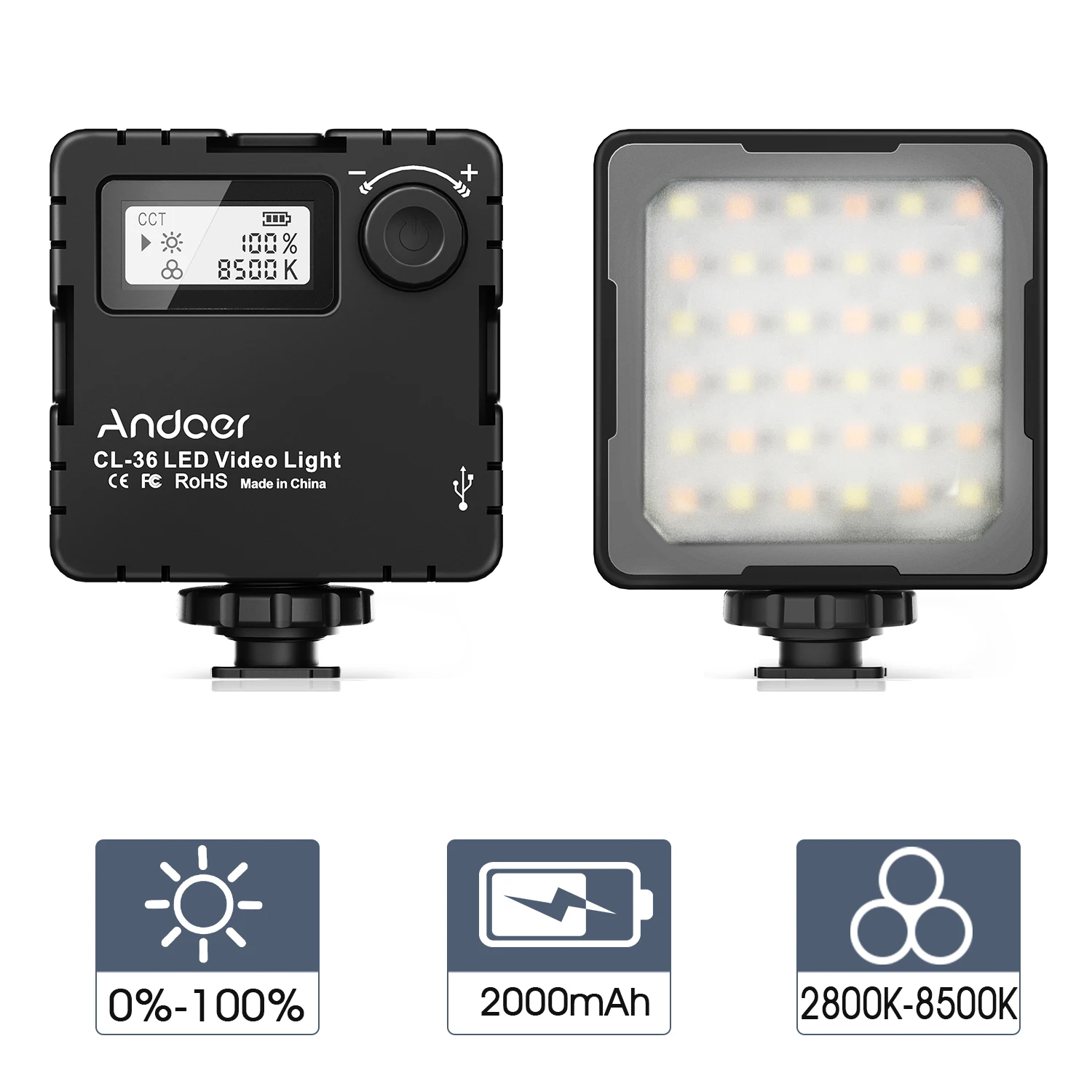 Светодиодный мини-светильник Andoer CL-36 2800K-8500K, двухцветный, с регулируемой яркостью, с перезаряжаемой батареей, ЖК-дисплей, заполнясветильник ...
Светодиодный мини-светильник Andoer CL-36 2800K-8500K, двухцветный, с регулируемой яркостью, с перезаряжаемой батареей, ЖК-дисплей, заполнясветильник ...
