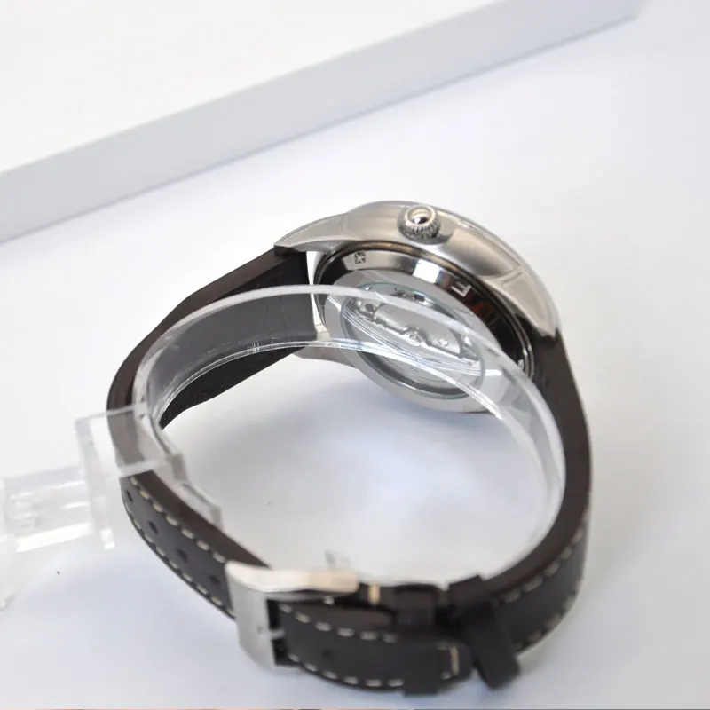 Mens Watch 41MM Black Dial Miyota Automatic Movement Silver 316L Stainless Steel Case Green Luminous Waterproof Watch Men
Mens Watch 41MM Black Dial Miyota Automatic Movement Silver 316L Stainless Steel Case Green Luminous Waterproof Watch Men