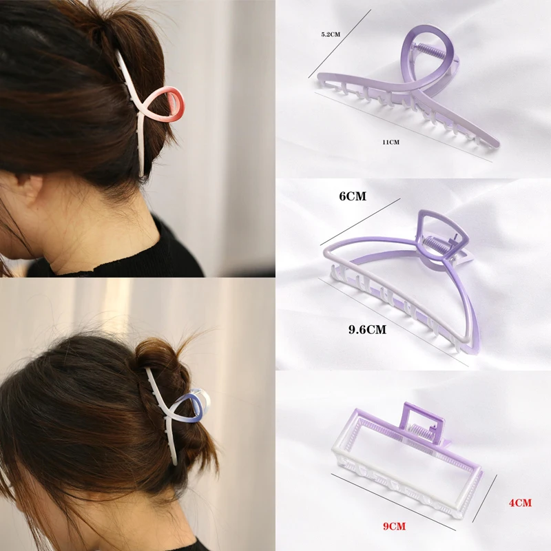 Women Elegant Color Gradient Hollow Geometric Metal Hair Claw Vintage Hair Clips Headband Hairpin Hair Crab Hair Accessories
Women Elegant Color Gradient Hollow Geometric Metal Hair Claw Vintage Hair Clips Headband Hairpin Hair Crab Hair Accessories
