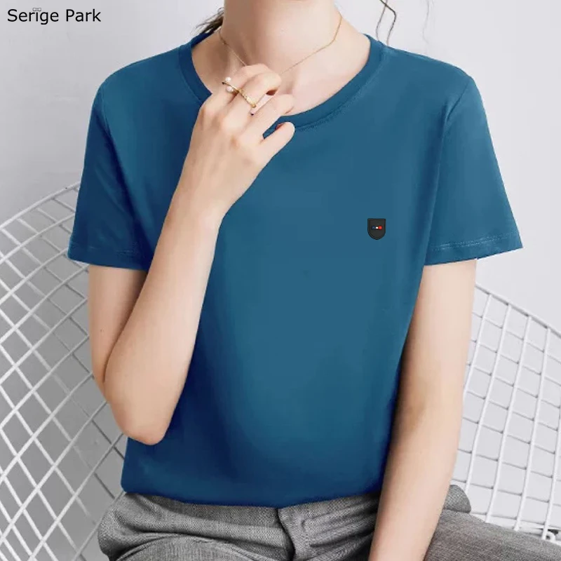 Serige Park lady round neck t shirt cotton mercerized material women's top tee shirts for ladies clothing eden daily tt-shirts
Serige Park lady round neck t shirt cotton mercerized material women's top tee shirts for ladies clothing eden daily tt-shirts