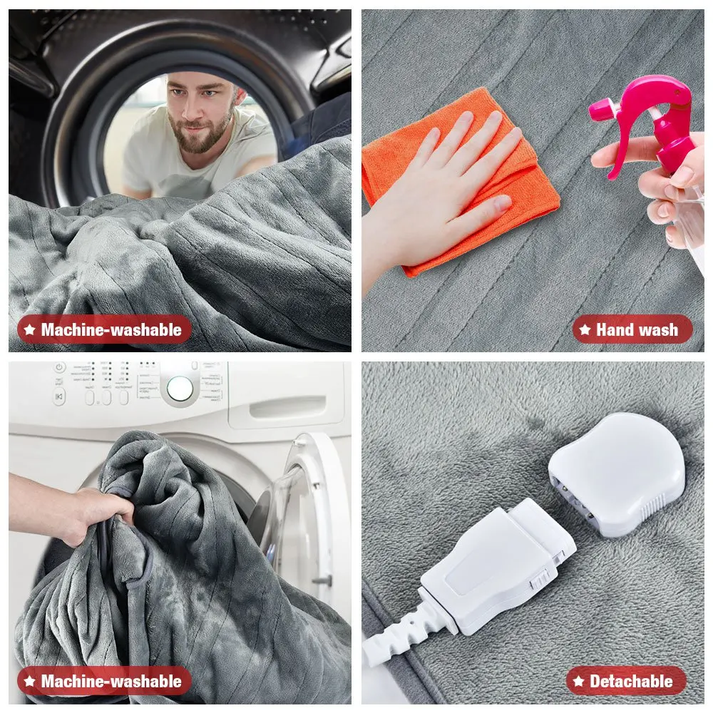 50x60Inch Electric Blanket Winter Adjustable Temperature Heater Heated Blanket Thermostat Warmer Electric Heating Mat US Plug
50x60Inch Electric Blanket Winter Adjustable Temperature Heater Heated Blanket Thermostat Warmer Electric Heating Mat US Plug