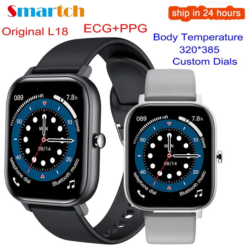 L18 Smart Watch Men IP68 Waterproof ECG Heart Rate Body Temperature Monitor Sports Smartwatch For Android IOS Phone PK P8 GT2 I8
L18 Smart Watch Men IP68 Waterproof ECG Heart Rate Body Temperature Monitor Sports Smartwatch For Android IOS Phone PK P8 GT2 I8