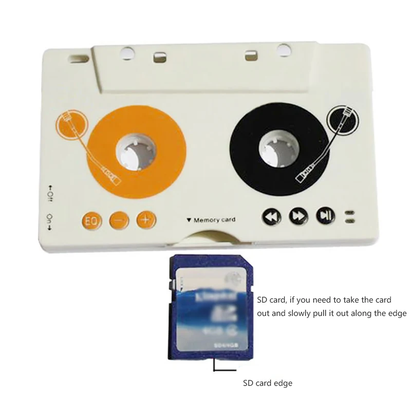 Портативная винтажная Автомобильная кассета SD MMC MP3 ленточный плеер адаптер