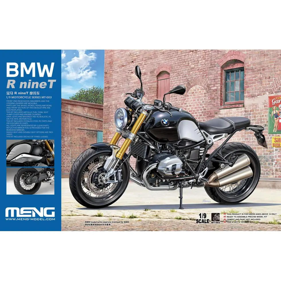 

Набор моделей мотоциклов MENG MT-003 1/9 Scale R nine T