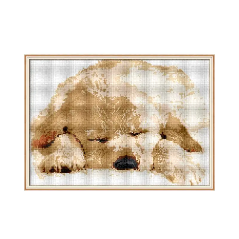 The sleeping baby dog cross stitch kit Square Round Drill stitching embroidery DIY handmade needlework
The sleeping baby dog cross stitch kit Square Round Drill stitching embroidery DIY handmade needlework