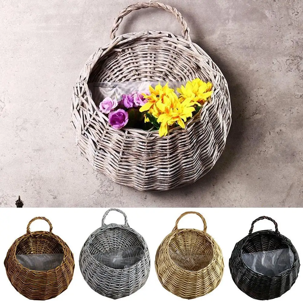 Wall-mounted Flower Basket Wall Hanging Rattan Simulation Flowerpot Primary Color Wall Plant Home Decoration Q3H7
Wall-mounted Flower Basket Wall Hanging Rattan Simulation Flowerpot Primary Color Wall Plant Home Decoration Q3H7