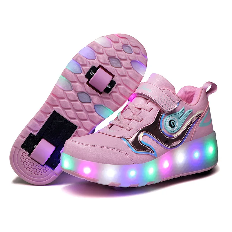 USB Charging Kids Boys Girls Wheeled Shoes Children's Adult Roller Skate Shoes LED Glowing Sneakers with Double / Two Wheels
USB Charging Kids Boys Girls Wheeled Shoes Children's Adult Roller Skate Shoes LED Glowing Sneakers with Double / Two Wheels
