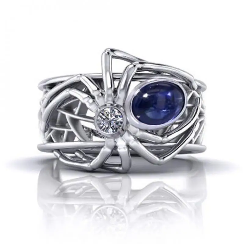 Creative Design Trend Spider Blue Zircon Ring Men and Women Personality Fashion Punk Rock Jewelry Gift
Creative Design Trend Spider Blue Zircon Ring Men and Women Personality Fashion Punk Rock Jewelry Gift