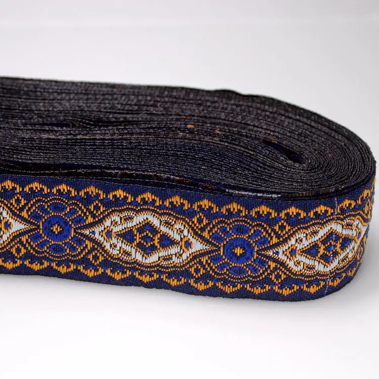 

3yards embroidery ethnic jacquard webbing woven tape lace trim ribbon band 3.3cm strap tribal boho DIY garment bag sew accessory