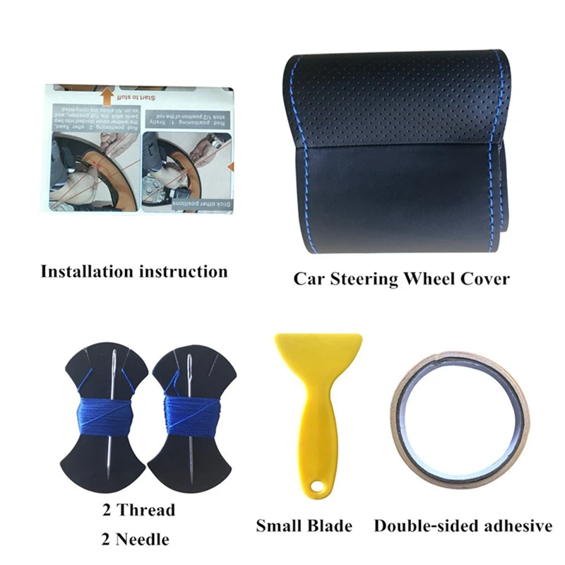 DIY Hand-stitched Black Soft Artificial Leather Car Steering Wheel Covers Wrap for Volkswagen VW Phaeton 2011-2015
DIY Hand-stitched Black Soft Artificial Leather Car Steering Wheel Covers Wrap for Volkswagen VW Phaeton 2011-2015