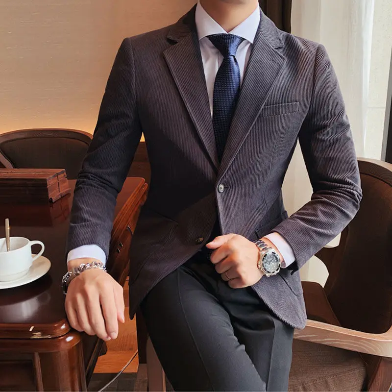 2021 Autumn Winter Men's New Corduroy Casual Business Coats Male Long Sleeve Suit Jackets Men Slim Fit Solid Blazer Outwear O563
2021 Autumn Winter Men's New Corduroy Casual Business Coats Male Long Sleeve Suit Jackets Men Slim Fit Solid Blazer Outwear O563