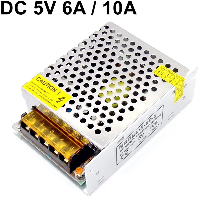 Regulated Switching Power Supply 6A 30W 10A 50W SMPS Input 110V 220V Ac to Dc 5v Lighting Transformer For Led Strip Display CCTV
Regulated Switching Power Supply 6A 30W 10A 50W SMPS Input 110V 220V Ac to Dc 5v Lighting Transformer For Led Strip Display CCTV
