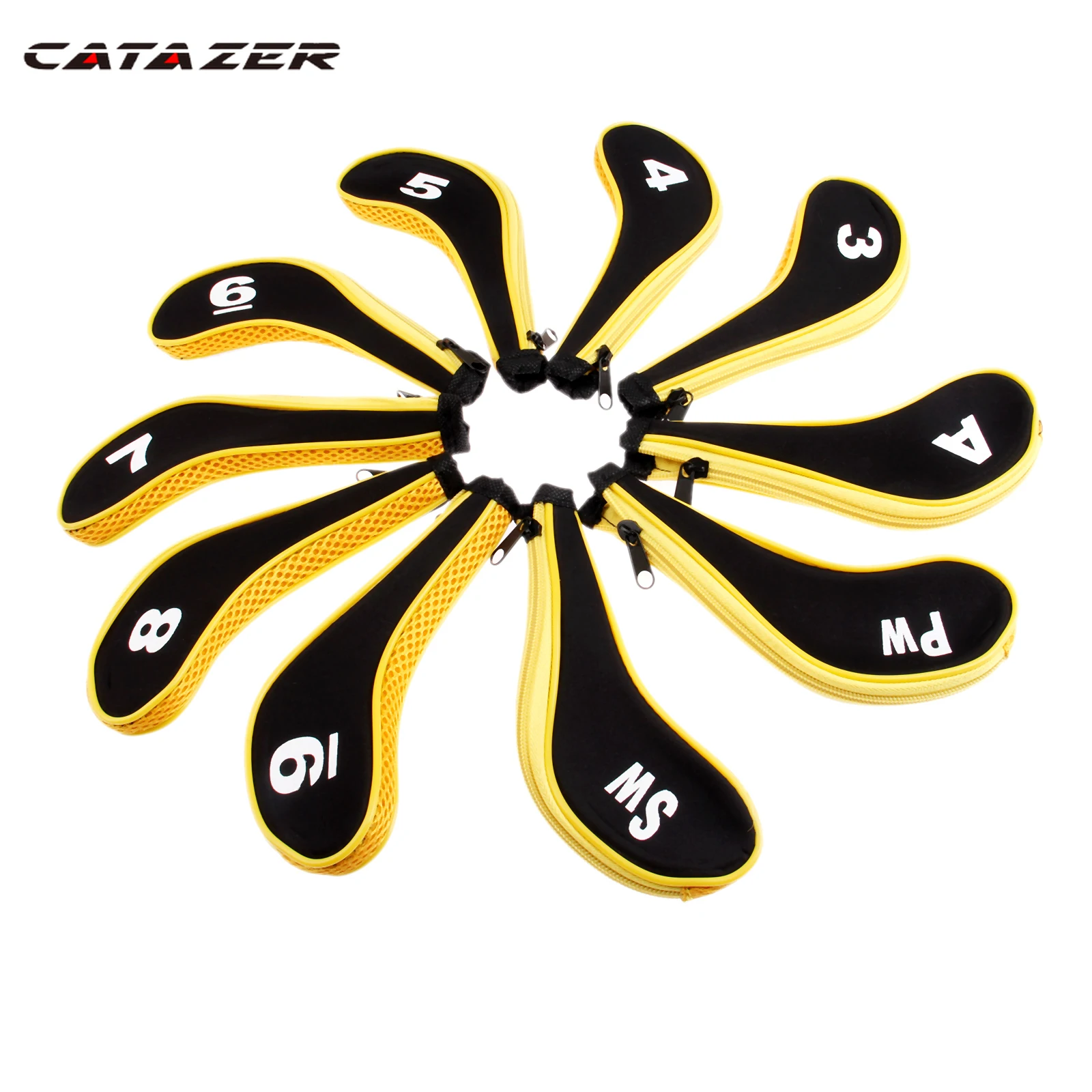 Golf Iron Headcover Irons Set Head Cover with Zip 10pcs/pack Blue Color Number Printed
Golf Iron Headcover Irons Set Head Cover with Zip 10pcs/pack Blue Color Number Printed