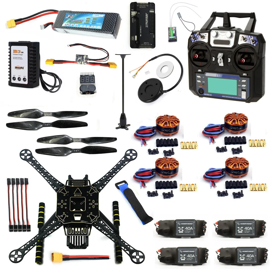DIY Quadcopter RC FPV Drone S600 Frame Full Kit with APM 2.8 No Compass FS-i6 Remote Control Battery Charger Motor 40A ESC
DIY Quadcopter RC FPV Drone S600 Frame Full Kit with APM 2.8 No Compass FS-i6 Remote Control Battery Charger Motor 40A ESC