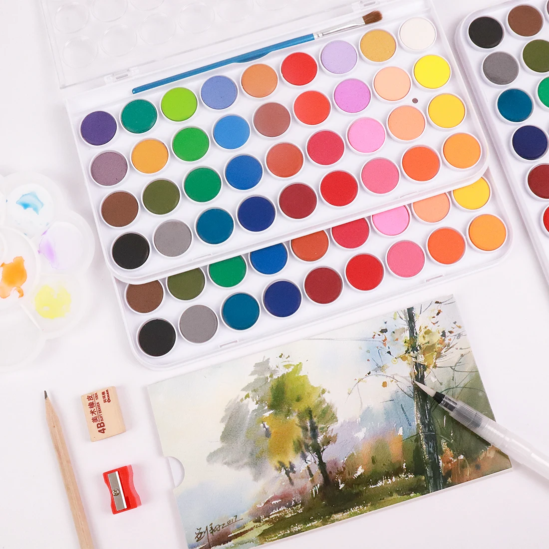 36 Colors Professional Watercolors Solid Paints Set Beautiful Drawing Brushes Solid Art Girls Pigment Water Brush Portable Box
36 Colors Professional Watercolors Solid Paints Set Beautiful Drawing Brushes Solid Art Girls Pigment Water Brush Portable Box