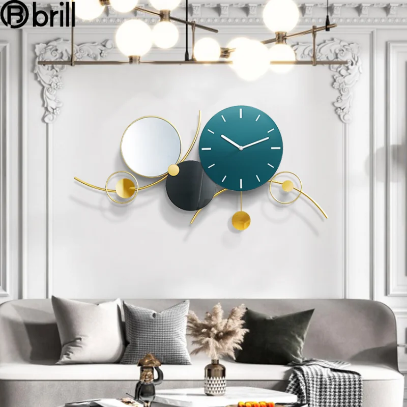 Modern Large Wall Clock Silent Metal Gold Creative Watch Mute Luxury Mirror Clocks Wall Home Decor Living Room Reloj De Pared
Modern Large Wall Clock Silent Metal Gold Creative Watch Mute Luxury Mirror Clocks Wall Home Decor Living Room Reloj De Pared