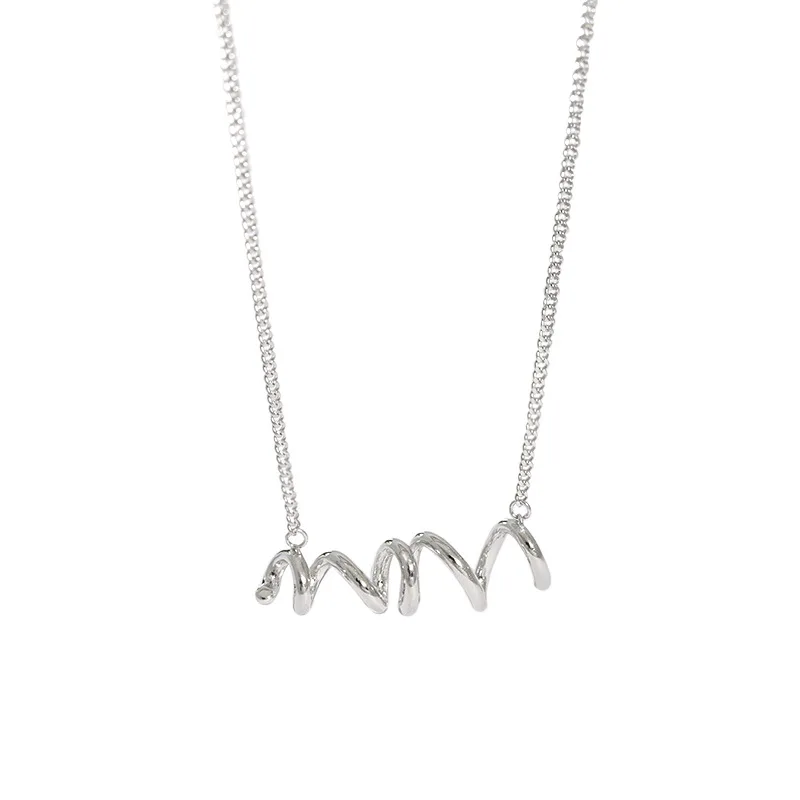 Korean ins small irregular curve S925 Sterling Silver Necklace Fashion Jewelry 18K gold plating wholesale
Korean ins small irregular curve S925 Sterling Silver Necklace Fashion Jewelry 18K gold plating wholesale