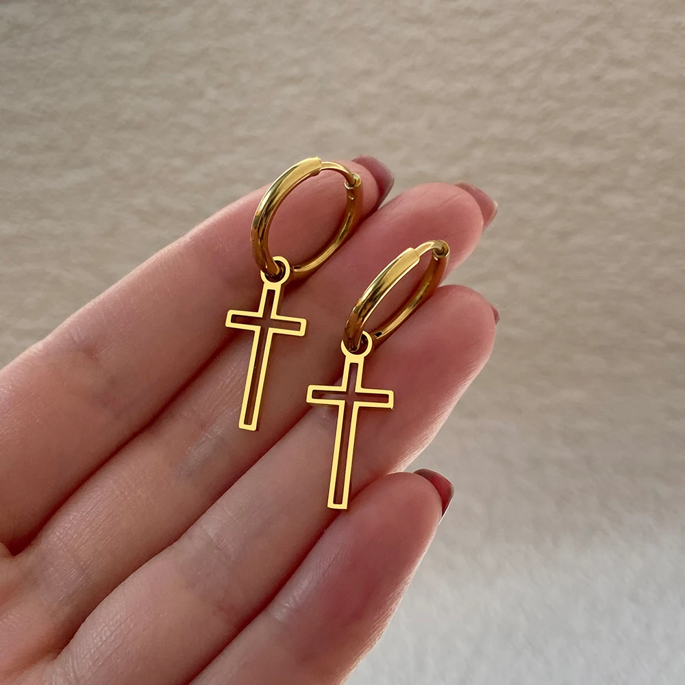 Серьги из нержавеющей стали, новые готические серьги-кольца с покрытием крестом, 2022, трендовые очаровательные серьги для женщин, ювелирные ...
Серьги из нержавеющей стали, новые готические серьги-кольца с покрытием крестом, 2022, трендовые очаровательные серьги для женщин, ювелирные ...