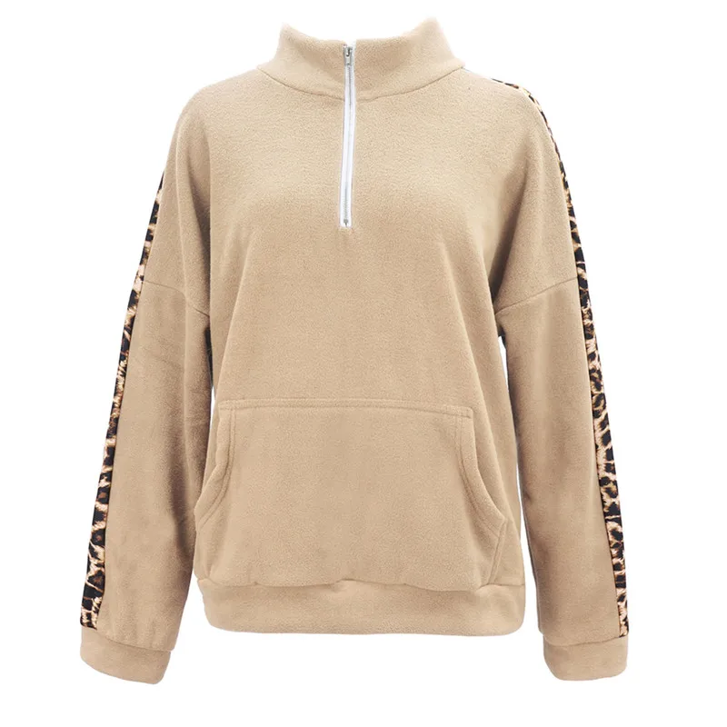 Women Long Sleeve Turtleneck Leopard Sweatshirt Spring Autumn Casual Loose Streetwear Zipper Tops
Women Long Sleeve Turtleneck Leopard Sweatshirt Spring Autumn Casual Loose Streetwear Zipper Tops