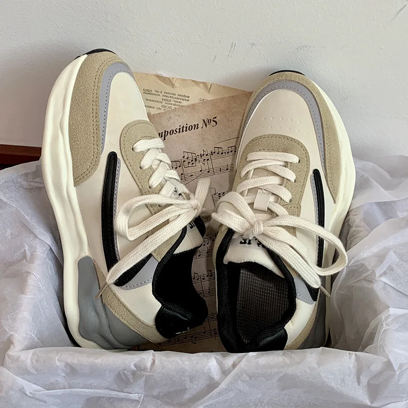 Dissolved Shoes Dad Shoes Women 2022 Spring New Women's Sneakers Khaki Black Sports Casual Shoes Lace Up Lightweight Daddy Shoes
Dissolved Shoes Dad Shoes Women 2022 Spring New Women's Sneakers Khaki Black Sports Casual Shoes Lace Up Lightweight Daddy Shoes