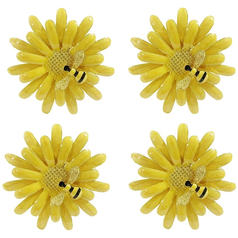Napkin Ring 4 Piece Set, Exquisite and Cute Little Bee Napkin Holder Ring Table Decoration Napkin Button
Napkin Ring 4 Piece Set, Exquisite and Cute Little Bee Napkin Holder Ring Table Decoration Napkin Button