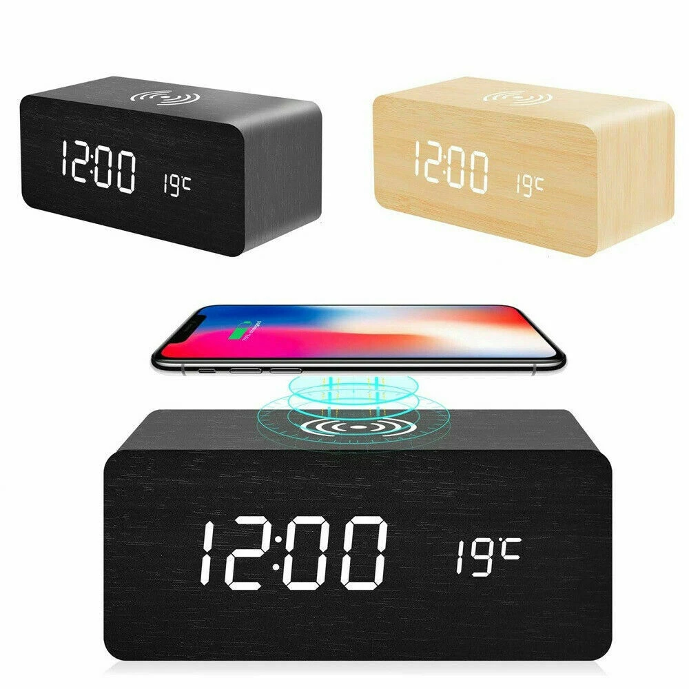 Alarm Clock With For Qi Wireless Charging Pad Led Backlit Alarm Clock Digital Clock
Alarm Clock With For Qi Wireless Charging Pad Led Backlit Alarm Clock Digital Clock