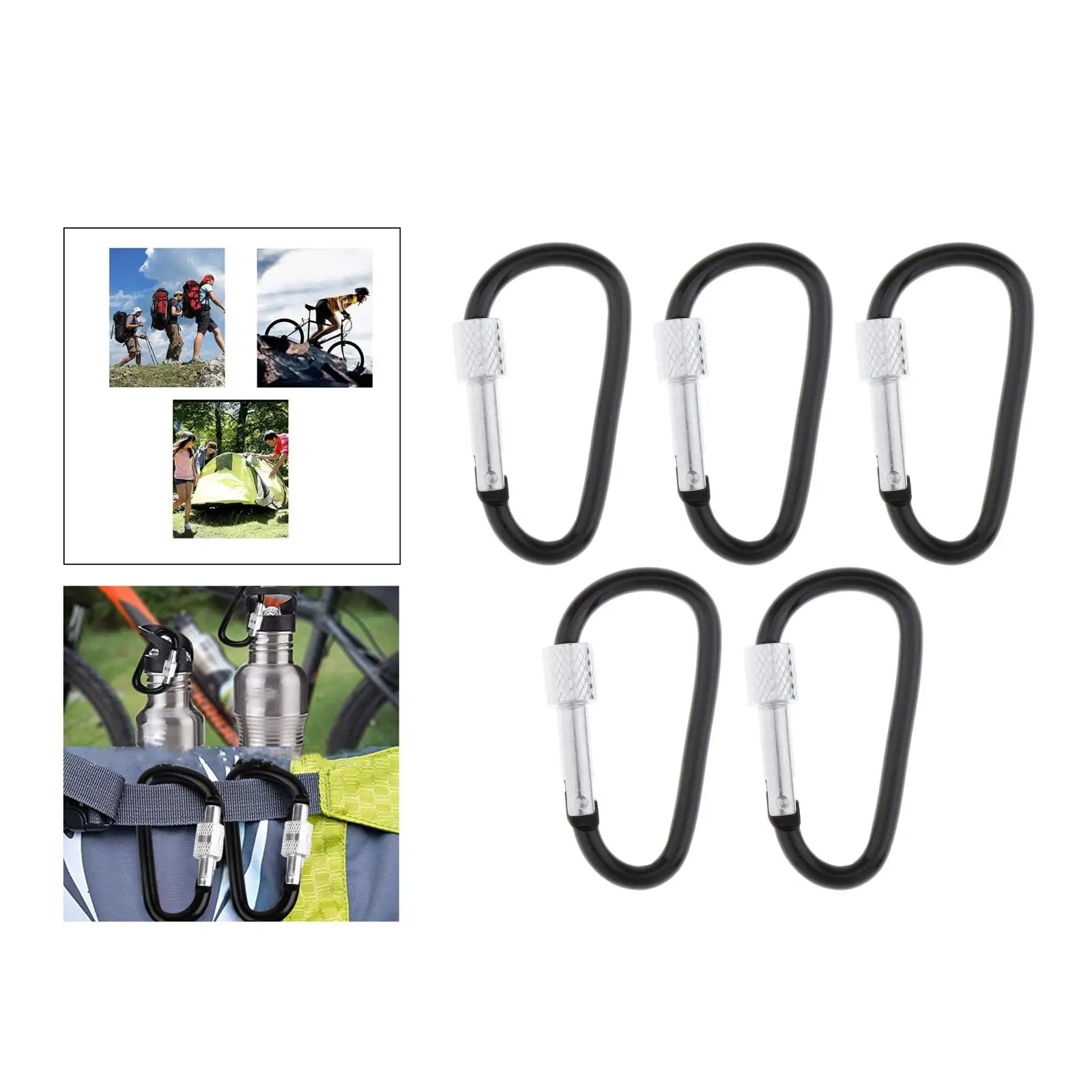 5pcs Small Carabiner Clips Keychain Dog Leash D-Ring Home Use Backpack 
5pcs Small Carabiner Clips Keychain Dog Leash D-Ring Home Use Backpack