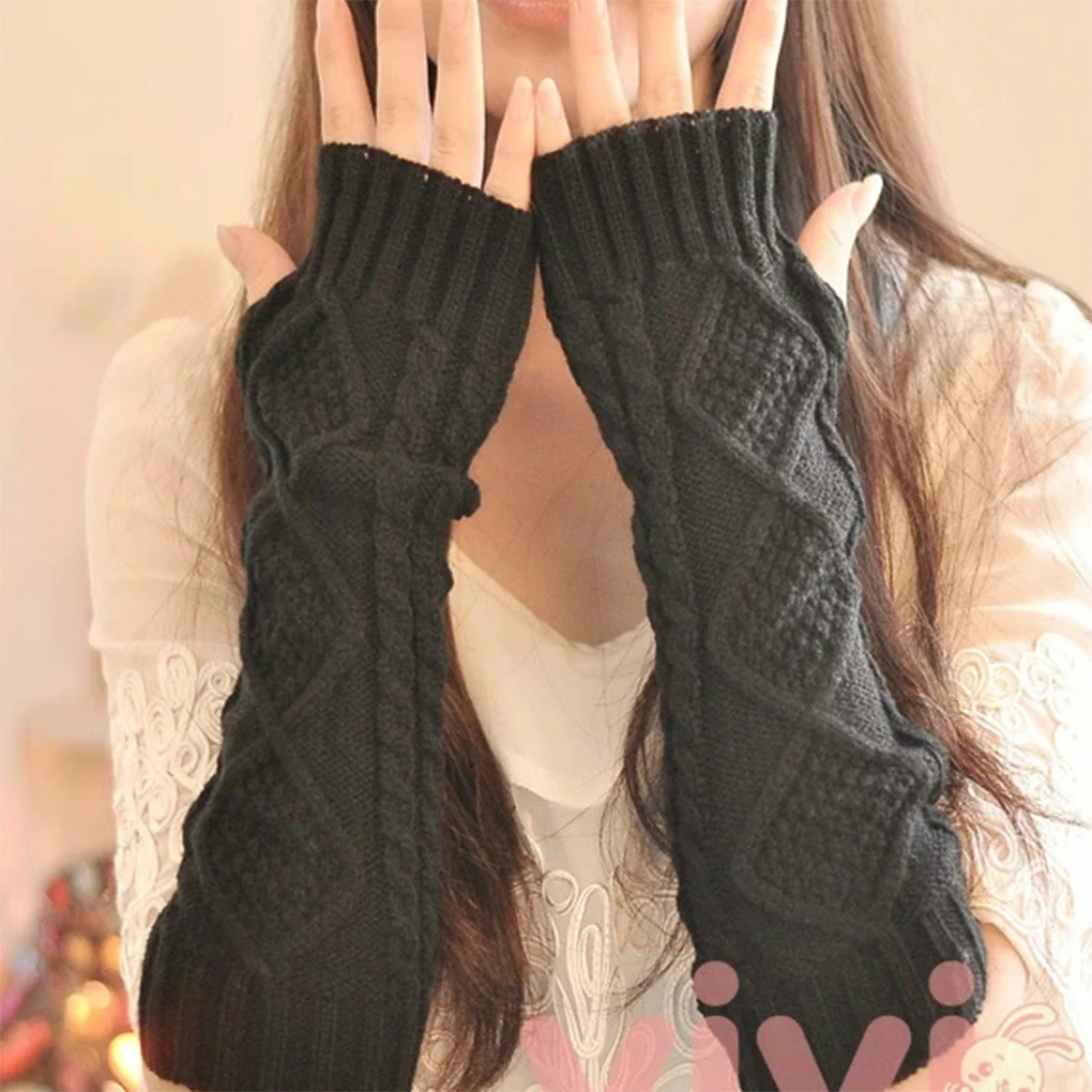 1 Pair Autumn Winter Women Knit Gloves Arm Wrist Sleeve Hand Warmer Girls Rhombus Long Half Winter Mittens Fingerless Gloves
1 Pair Autumn Winter Women Knit Gloves Arm Wrist Sleeve Hand Warmer Girls Rhombus Long Half Winter Mittens Fingerless Gloves